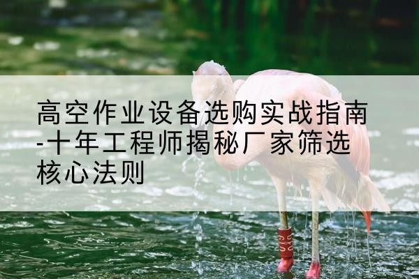 秦安剪叉式升降机厂家-高空作业设备选购实战指南-十年工程师揭秘厂家筛选核心法则