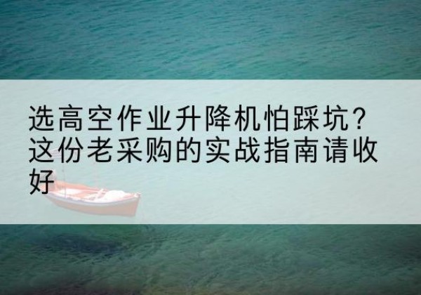 秦安高空作业升降机厂家推荐-选高空作业升降机怕踩坑？这份老采购的实战指南请收好