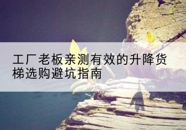 秦安升降货梯怎么选-工厂老板亲测有效的升降货梯选购避坑指南